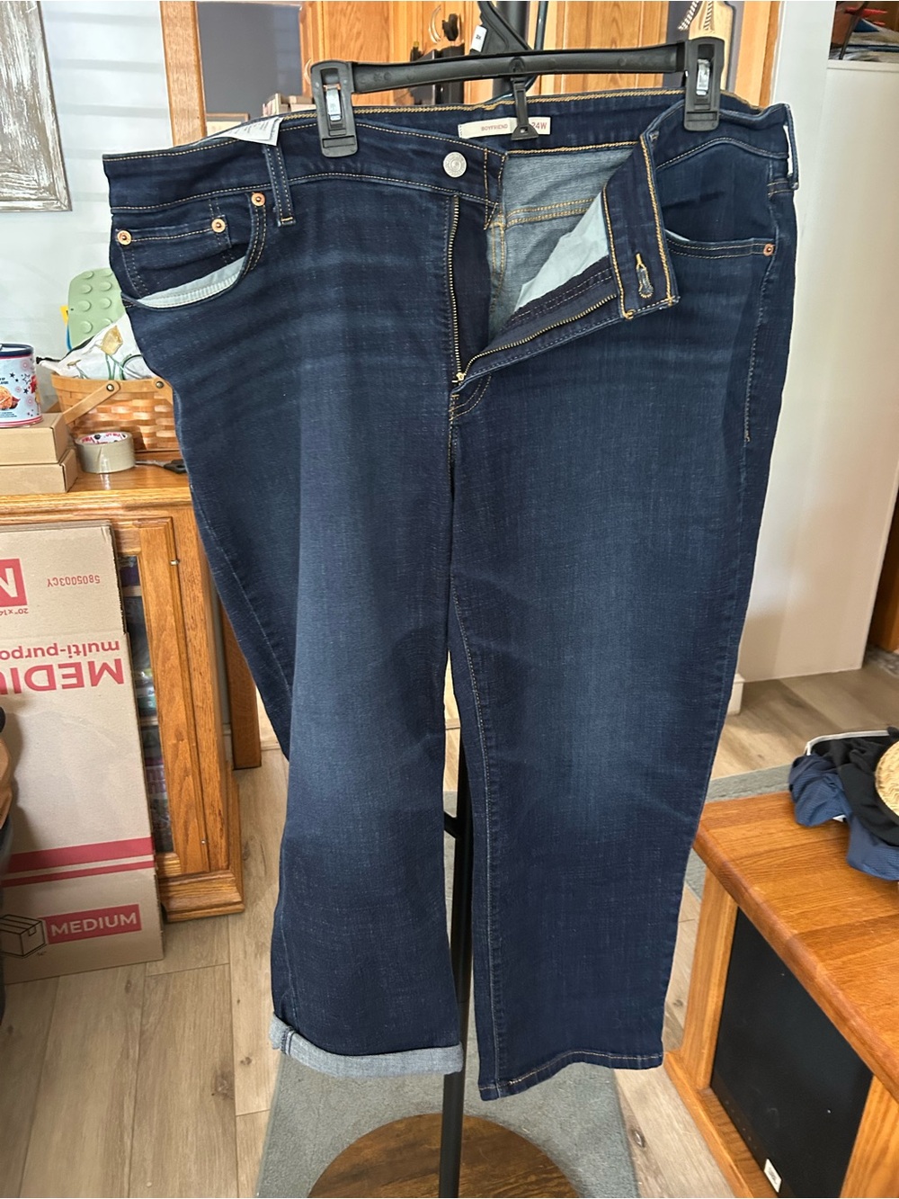 Levi's Women's Dark Indigo Straight Leg Jeans
